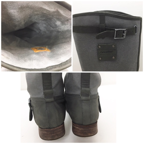 Cat Footwear Corrine leather Riding Knees High Boot Charcoal Gray - Picture 8 of 8